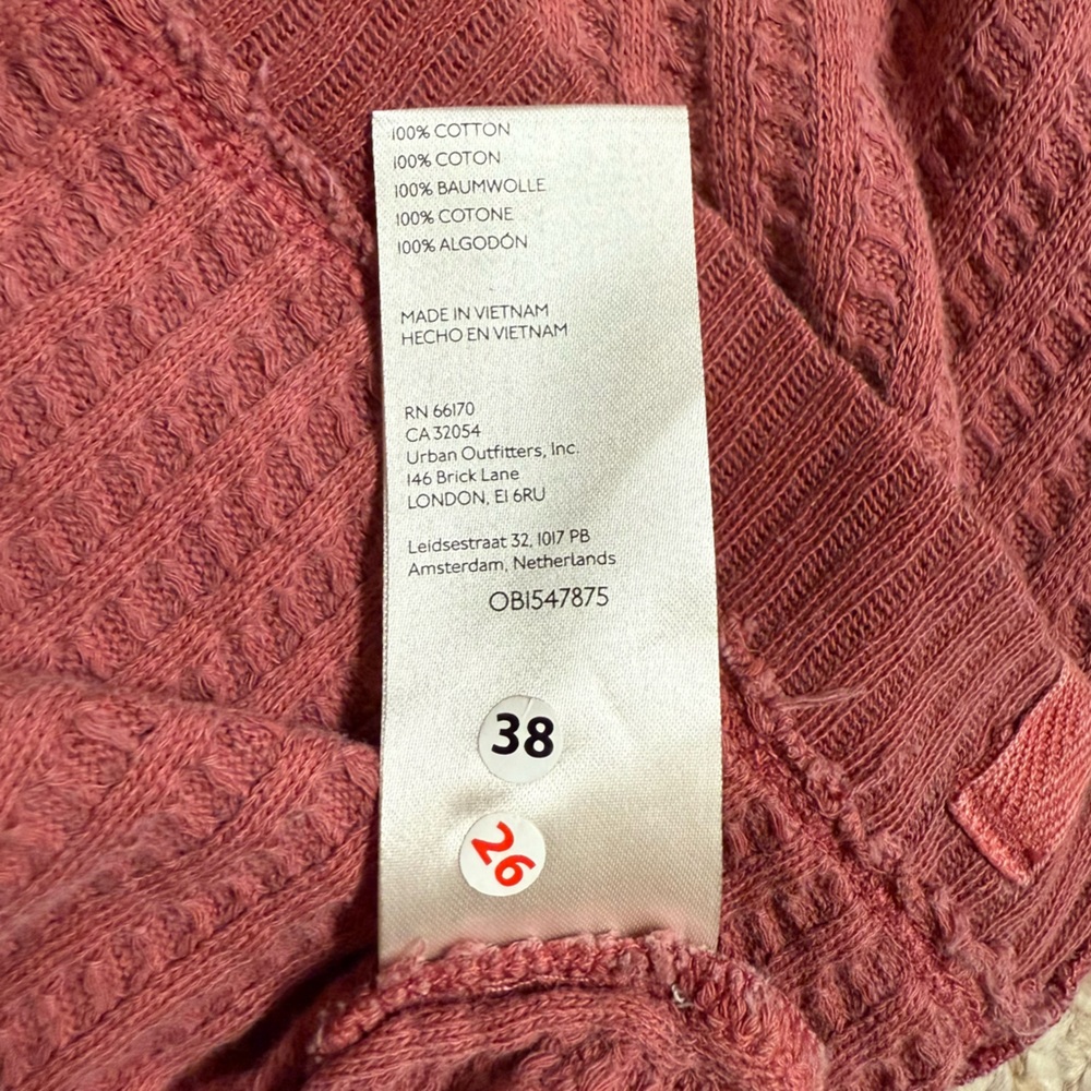 We The Free New Magic Waffle Knit Thermal Long Sleeve Top in Cowboy Size Large - Picture 8 of 8